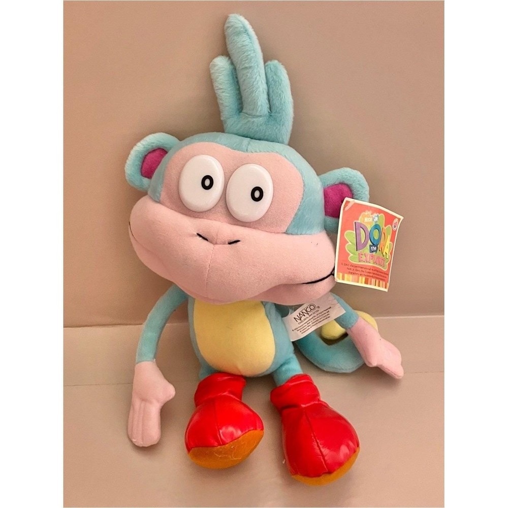 Nanco Dora the Explorer Boots the Monkey Plush 2003 Nickelodeon Toy with Tags